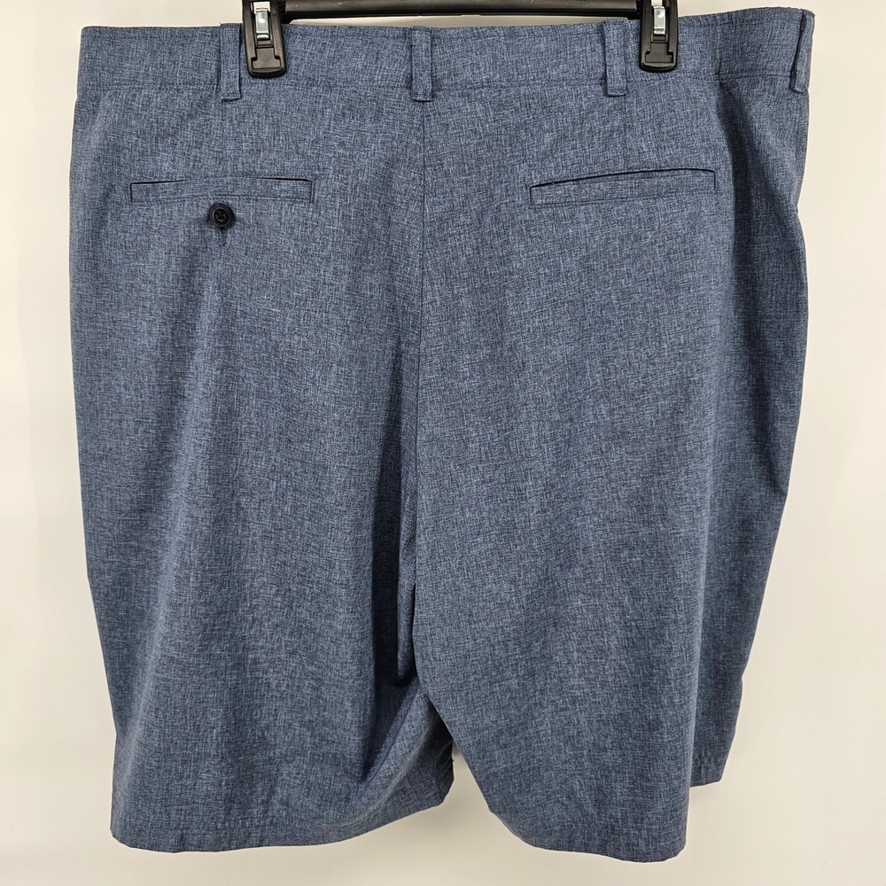 Ben Hogan Golf Shorts Mens 44 Blue Heather Performance Stretch Flat Front - Picture 2 of 7